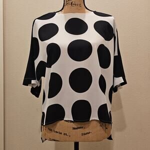 NWOT Vince Camuto Cropped Polka Dot Top Size PXS